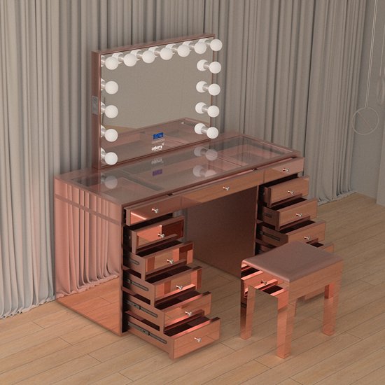 Rose gold Whispers Dressing table | bol