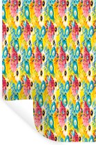 Stickers muraux - Fleurs - Couleurs - Motifs - 80x120 cm - Film Adhésif