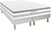 Ysmée Set bedbodem + matras met pocketveren en geïntegreerd dekmatras CANTERBURY van YSMEE - 180 x 200 cm L 200 cm x H 30 cm x D 180 cm