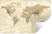 Stickers muraux - Carte - Monde - Vintage - 30x20 cm - Film Adhésif