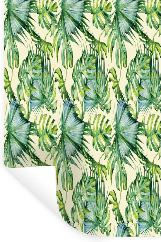 Stickers muraux - Vintage - Tropical - Feuilles - 20x30 cm - Film Adhésif