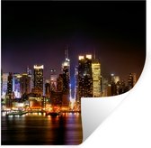 Stickers muraux - New York - Manhattan - Skyline - 80x80 cm - Film adhésif