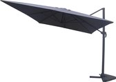 Concept-U - Gedeporteerd en roterende parasol 3 x 4 m grijs CESARE