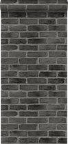 Walls4You behangpapier steen donkergrijs - 935326 - 0,53 x 10,05 m