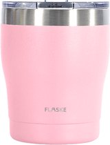 FLASKE Koffiebeker Coffee Cup - Flower - 250ml - RVS Koffiebeker to Go van 250ML