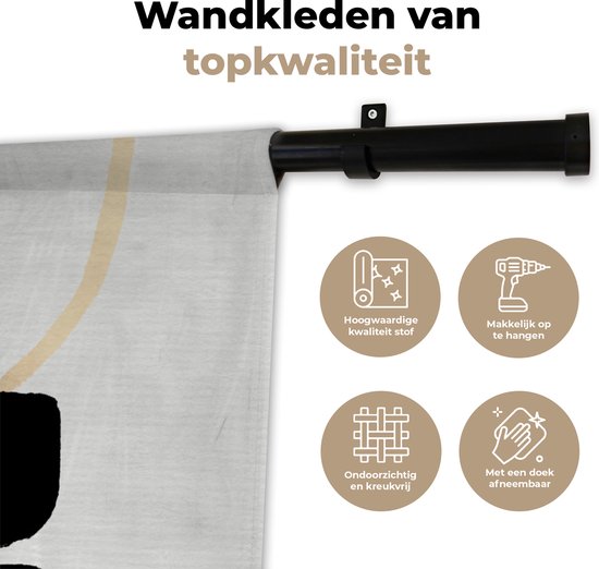 Tapisserie - Tissu mural - Art - Luxe - Abstrait - 90x120 cm - Tapisserie