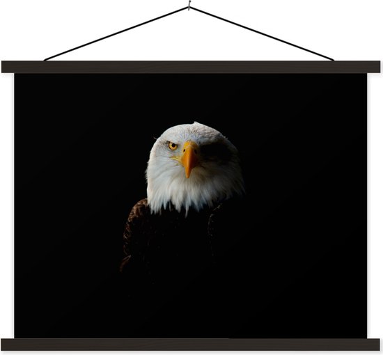 Support pour affiche avec affiche 120x90 cm - Affiche scolaire - Aigle - Vogel - Zwart - Affiche textile - Lattes noires