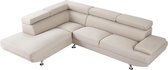 XL-hoekbank van stof ROMAIN - beige - hoek links L 290 cm x H 95 cm x D 226 cm