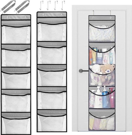 Sunshine smile Hangende tas voor aan de muur, hangende organizer met 3 vakken, badkamer hangende tas voor kinderen, baby hangende tas, stoffen opvouwbare hangtas, wit