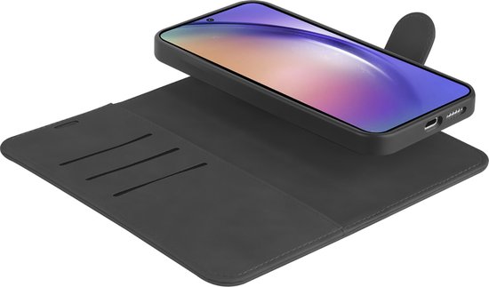 Bookcase hoesje Samsung Galaxy A55 - Just in Case - Zwart uni - Simili cuir