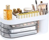 Make-up-organizer en bureau-organizer, cosmetica-organizer, voor opbergen, multifunctionele organizer met lade geschikt voor thuis, kantoor en badkamer, make-uptafel, make-upbox