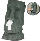 Rotary Hero Moai - Tissue box Houder voor zakdoeken Tissue dispenser Cosmeticadoekjesbox - Voor woonkamer, keuken badkamer of slaapkamer - 18x19x31.5 cm
