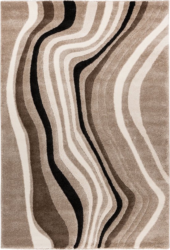 Tapijt PATCHWORK 21715 beige / bruin - Koeienhuid, Diamanten 120x170 cm