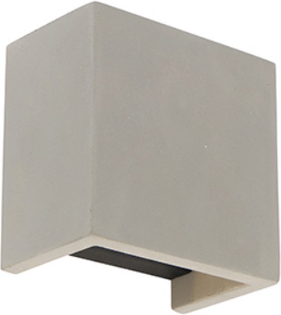 QAZQA meave wl - Industriele Wandlamp voor binnen - 1 lichts - D 75 mm - Grijs - Industrieel - Woonkamer | Slaapkamer | Keuken