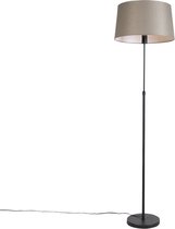 QAZQA parte fl - Landelijke Vloerlamp | Staande Lamp met kap - 1 lichts - H 1730 mm - Taupe - Woonkamer | Slaapkamer