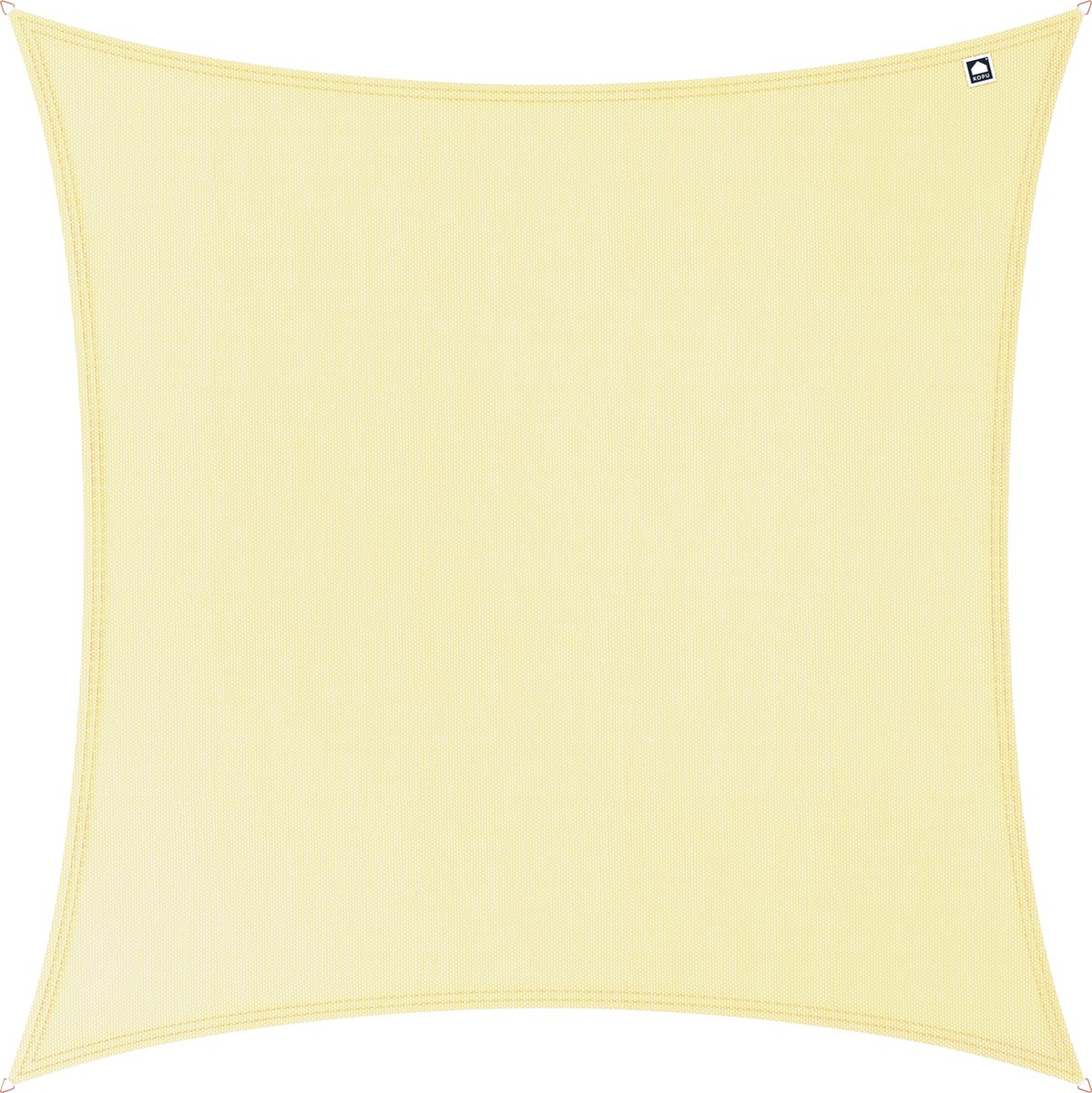 Kopu® Schaduwdoek 4x4m Vierkant Waterdicht 230 gram Zonnedoek - Creme
