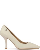 Classic stilettos made of full grain leather in cream color