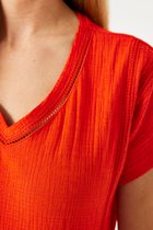 GARCIA Dames T-shirt Oranje - Maat XS