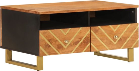 vidaXL Salontafel 80x54x40 cm massief mangohout bruin