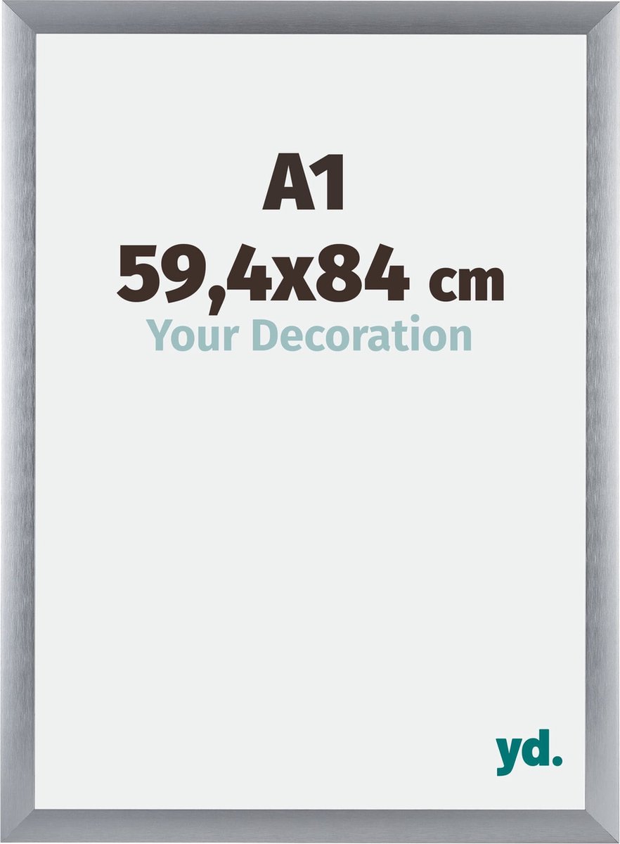 yd. Your Decoration - Fotolijst A1 59,4x84 cm - Aluminium - Zilver Geborsteld - Tucson