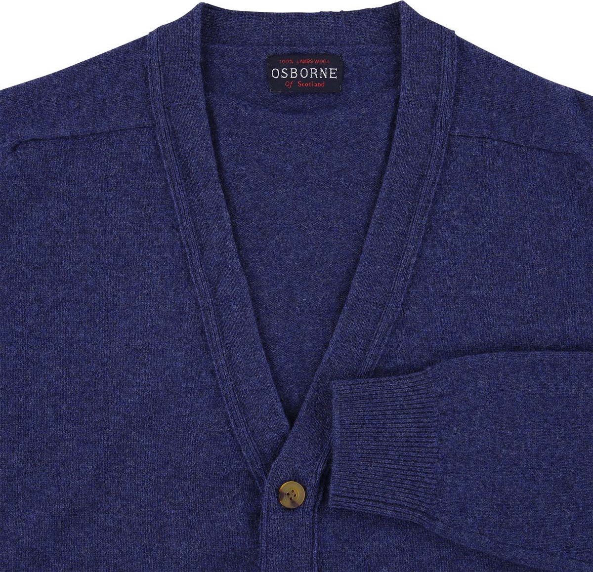 Osborne Knitwear Cardigan met knopen - Lamswol - Rhapsody - XL