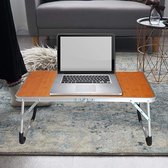 Bed table - Foldable Tray - laptop table for bed, laptoptafel voor bed, laptoptafel voor lezen of ontbijt, 42.2D x 62W x 27.2H centimetres