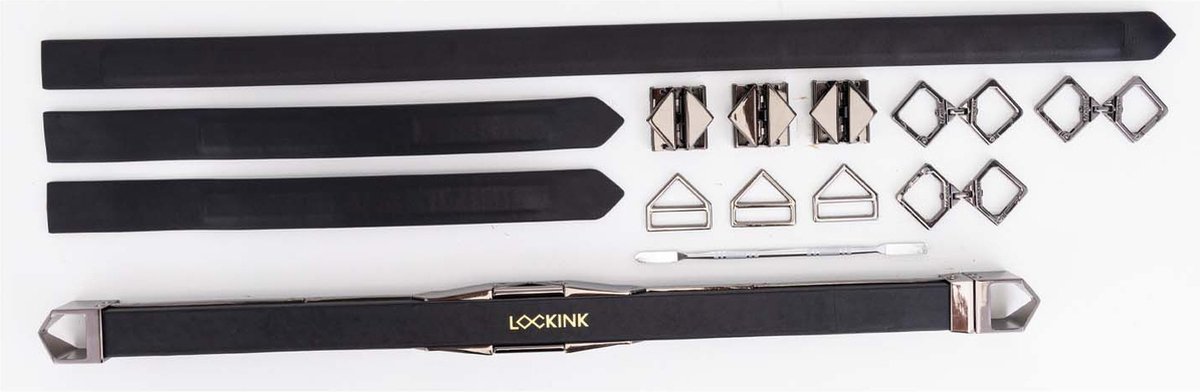 LOCKINK - Verstelbare Spreidstang Set - zwart