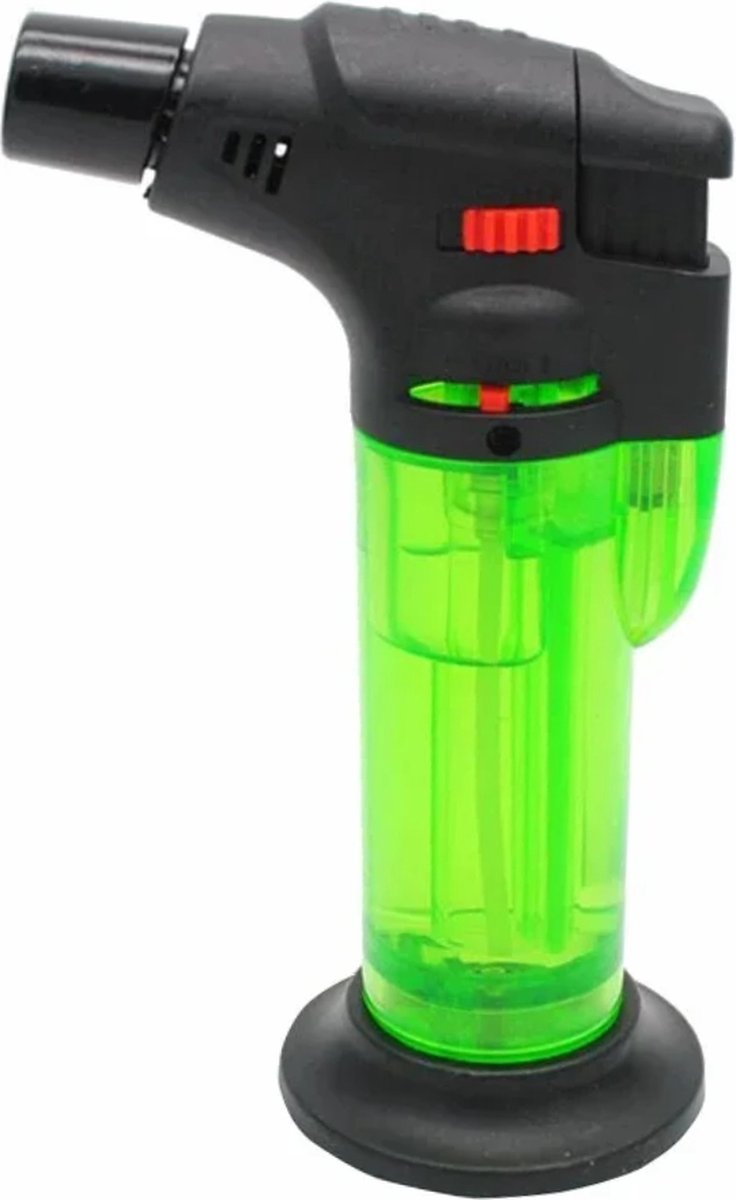 Goedkoopste Stormaansteker navulbaar - Groen - Windproof - Crème brûlée brander - Gasbrander - Gas Aansteker - Vuurwerk - Kaarsen