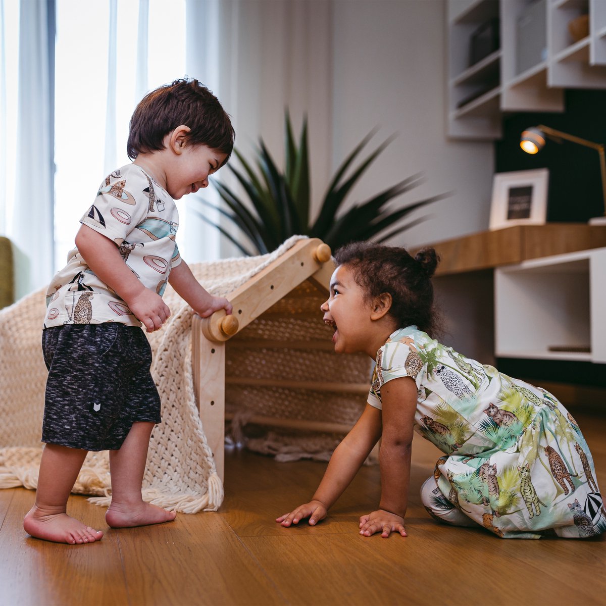 Ette Tete Mopitri - Houten Pikler klimrek met glijbaan - 4 segmenten - Verstelbaar - Open Ended play - Montessori - Klimtoren - Inklapbaar - Duurzaam — afbeelding 13