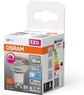 OSRAM Superstar dimbare LED lamp met bijzonder hoge kleurweergave (CRI9-), GU1-basis helder glas ,Koud wit (4-K), 575 Lumen, substituut voor 46W-verlichtingsmiddel dimbaar, 1-Pak