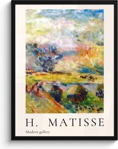 Fotolijst inclusief poster - Posterlijst 60x80 cm - Posters - Matisse - Modern - Abstract - Landschap - Foto in lijst decoratie - Wanddecoratie woonkamer - Muurdecoratie slaapkamer