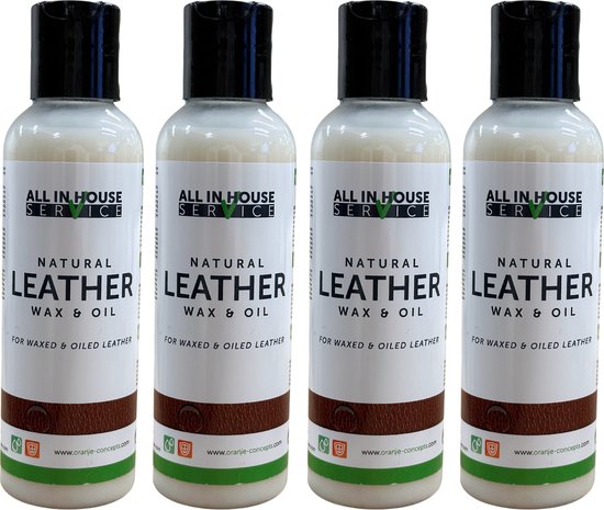 All-In House Natural Leather Wax & Oil - 4 x 150ml