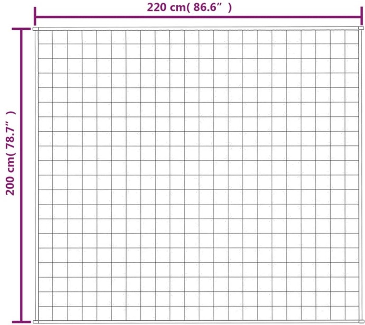 vidaXL - Verzwaringsdeken - 200x220 - cm - 9 - kg - stof - lichtcrèmekleurig