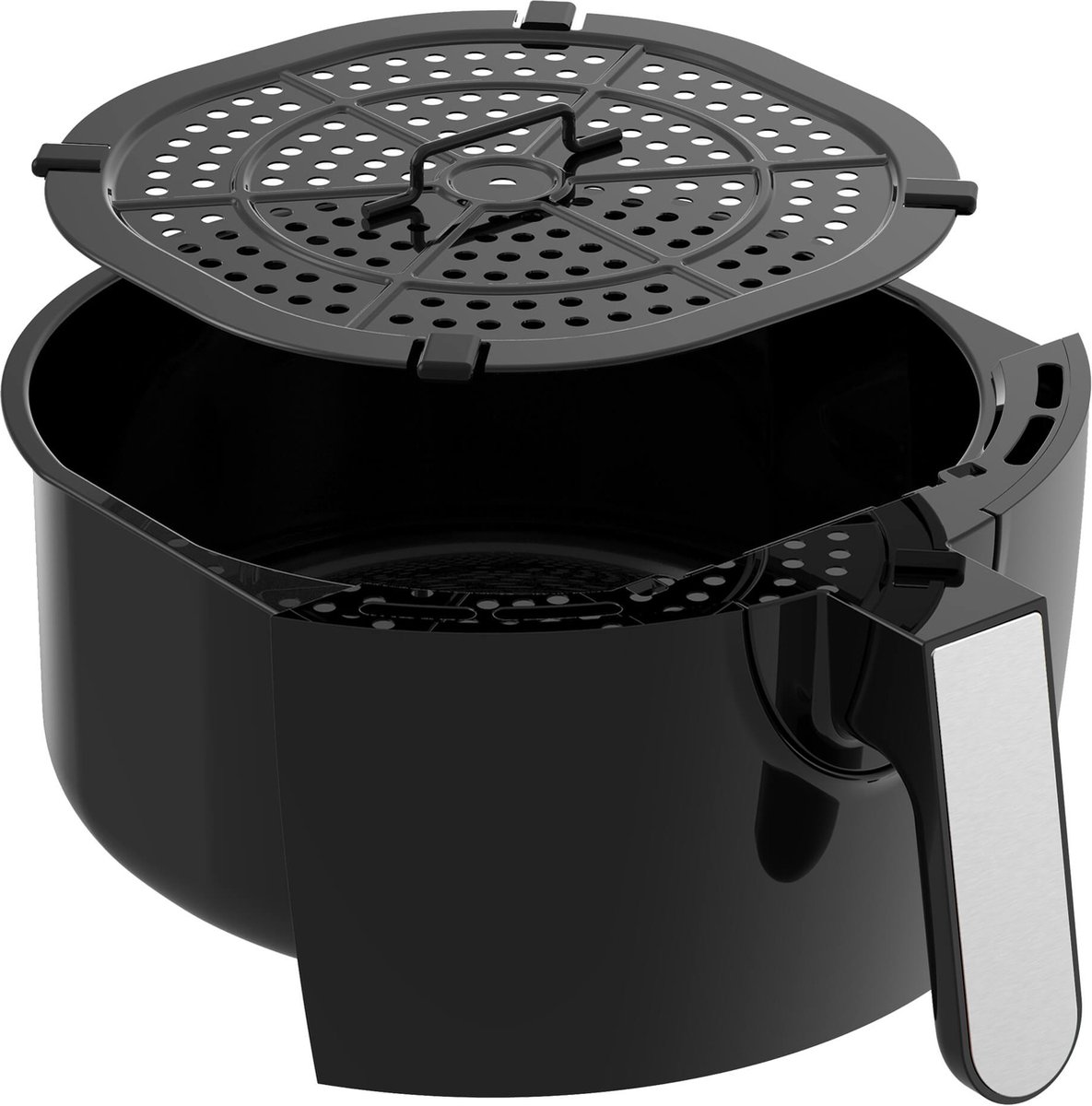 TurboTronic AF9D Airfryer 3,5L Heteluchtfriteuse Digitaal 7 Programma's Olievrij Gezond Zwart/Zilver - Afbeelding 5