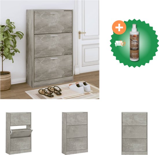 vidaXL - 6-laags Wandschoenenkast 6 paar - Wit - Bewerkt hout - 31