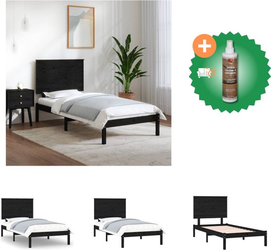 vidaXL Bedframe Wasbruin 120 x 190 cm Massief grenenhout