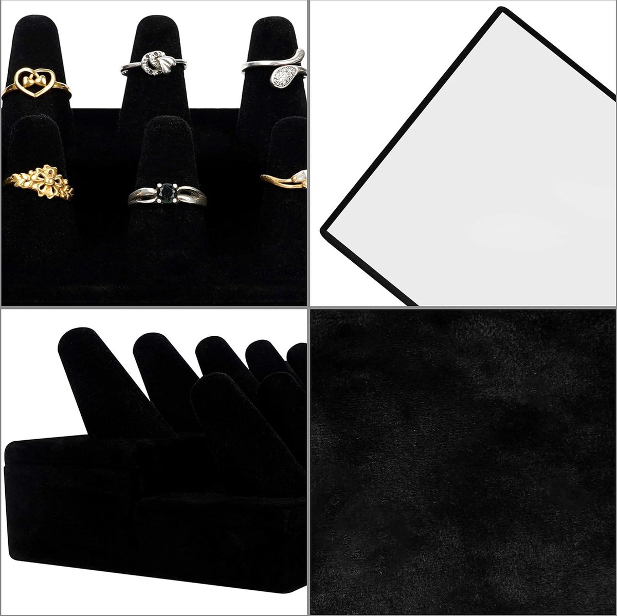 Sieradenhouder Sieradenstandaard Organizer 3-laags sieradenstandaard met houten basisopbergdoos for kettingen, oorbellen, armbanden en ringen Sieraden display