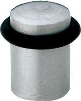 AMIG Butée de porte/tampon de porte - 1x - D20mm - vis incluses - acier inoxydable mat