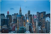 Tuinposter - Tuindoek - Tuinposters buiten - New York - Skyline - Empire State Building - 120x80 cm - Tuin