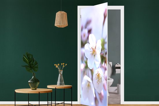 Sticker de porte Fleurs - Sakura - Branche - Branches fleuries - 95x215 cm - Poster de porte
