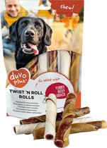 Duvoplus - Hondensnack - Hond - Chew! Twist `n Roll Rolls Rund 12,5cm - 5pcs - Tray - 5st