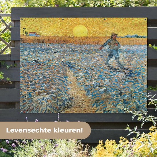 Affiche de jardin Vincent van Gogh 2 - Le semeur - Peinture de Vincent van Gogh affiche de jardin toile en vrac 160x120 cm - Toile de jardin / Toile d'extérieur / Peintures d'extérieur (décoration de jardin) XXL / Groot format!