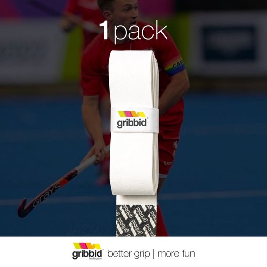 Gribbid Progrip - Hockey Grip - Zeempje - Wit - The Original Dutch Chamois - 1pack - Gribbid