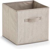 Zeller - Storage Box "Stripes", foldable, non-woven, beige