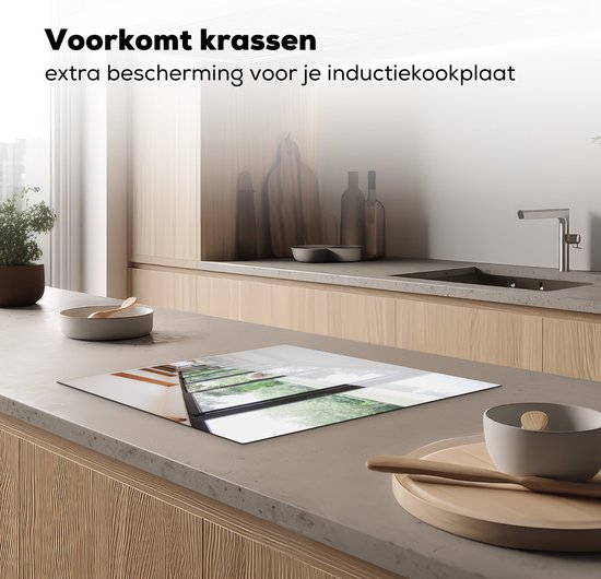 KitchenYeah® Inductie beschermer 59x52 cm - Moderne keuken en glazen ramen - Kookplaataccessoires - Afdekplaat voor kookplaat - Inductiebeschermer - Inductiemat - Inductieplaat mat