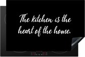 KitchenYeah® Inductie beschermer 81x52 cm - The kitchen is the heart of the home - Keuken - Quotes - Spreuken - Kookplaataccessoires - Afdekplaat voor kookplaat - Inductiebeschermer - Inductiemat - Inductieplaat mat