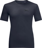 Jack Wolfskin Tech Tee M 1807072-1076, Homme, Bleu Marine, T-shirt, taille : L
