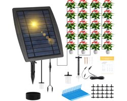 Irrigatiesystemen - Waterdruppelaar - Irrigatiesysteem - Bewateringssysteem Zonne Energie - 12 timer modi 20m waterleiding - Automatisch Watergeefsysteem