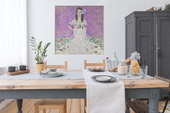 Affiche Portrait de Mada Primavesi - Peinture de Gustav Klimt - 100x100 cm XXL