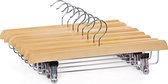 Homestoreking Verstelbare Klemmen Kleerhanger - Shima Hout - 8 stuks